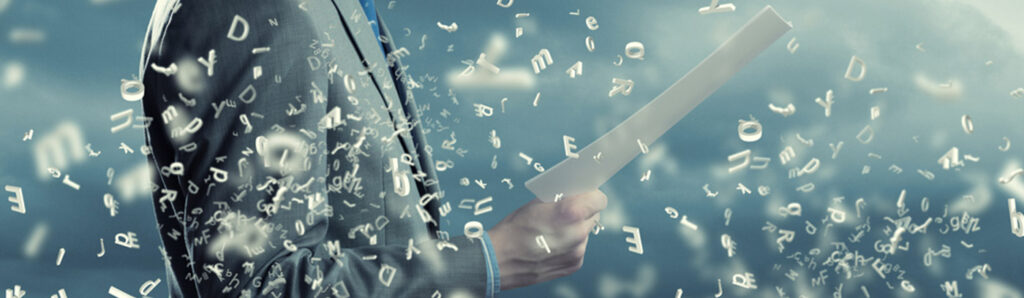 Businessman reading documents