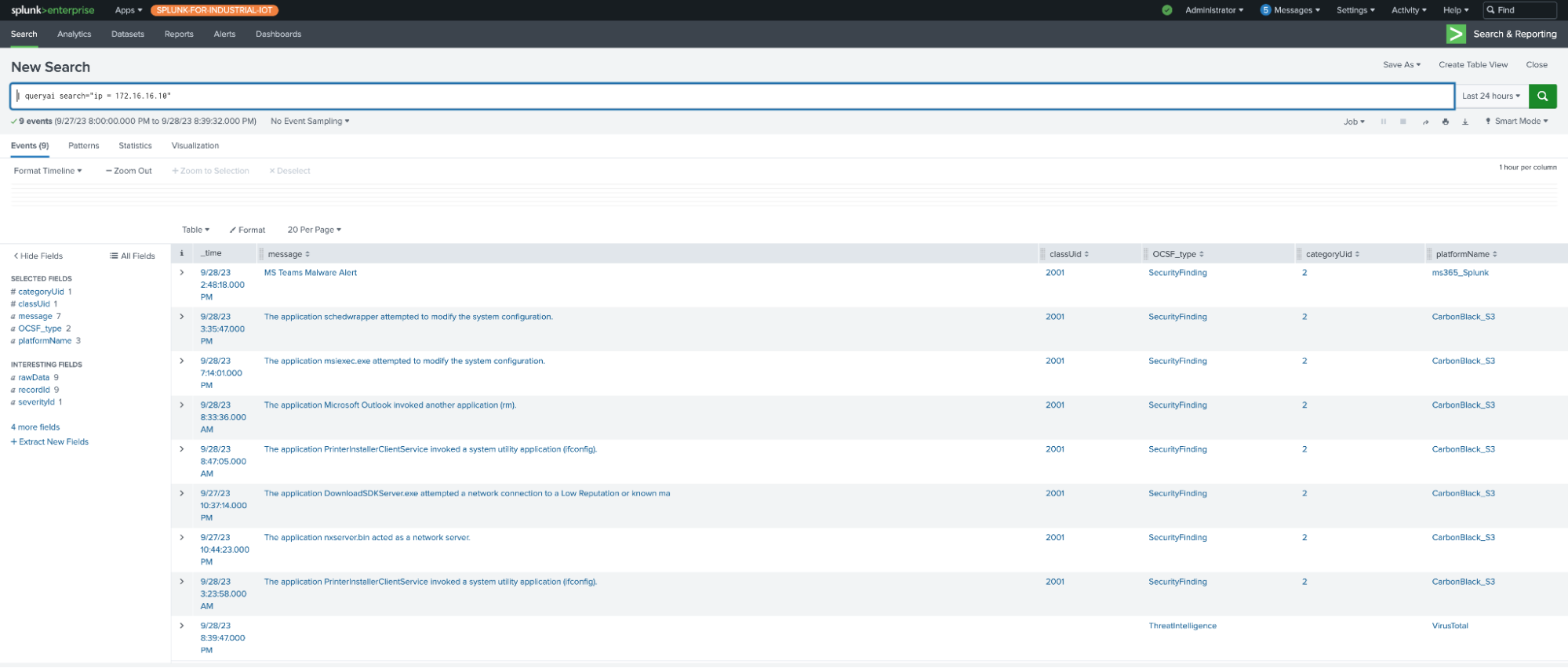 query in splunk for more data